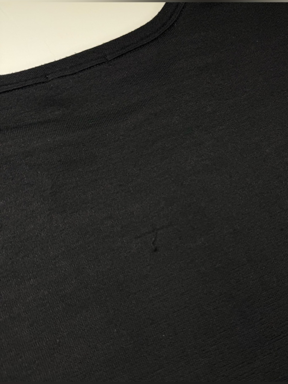 Rag & Bone Relaxed Long Sleeve Knit Top Womens Medium Black Curved Baseball Hem - Picture 10 of 10